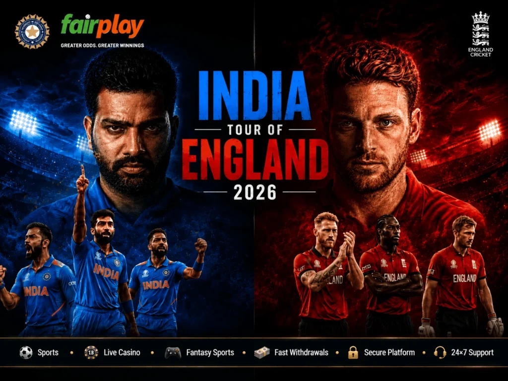 India Tour of England 2026 : Your Ultimate Guide to Watch & Play on Fairplay ID