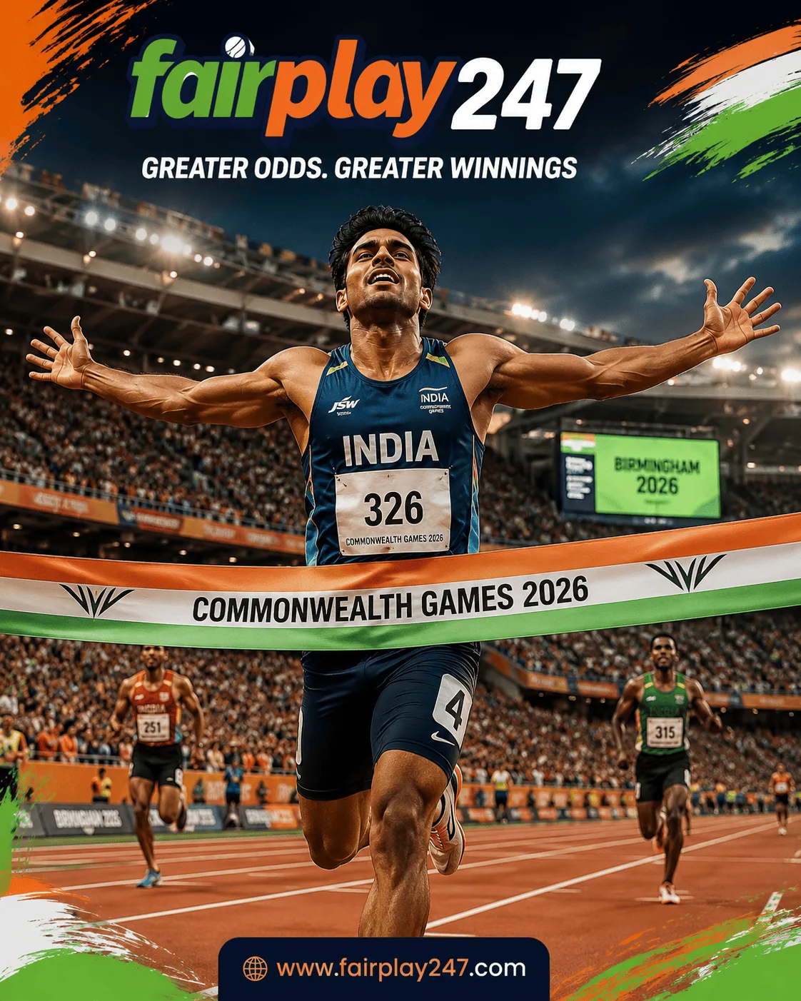 Indian athlete competing in athletics at Commonwealth Games 2026.