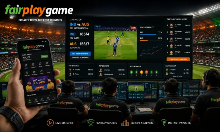 Fantasy cricket picks and player analysis on the Fairplaygame Cricket Center dashboard.