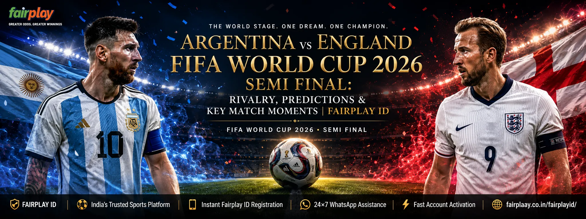 FIFA World Cup 2026 Semi Final: Argentina vs England – Epic Battle for Football Glory | Fairplay ID