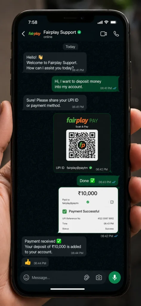 Fairplay Withdrwal screenshot