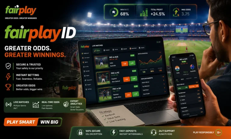 FairplayID Experienced sports bettor using FairplayID to analyze live cricket betting markets