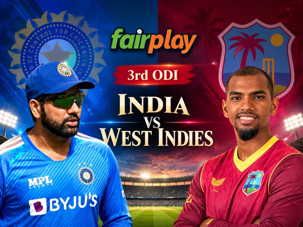 India vs West Indies 3rd ODI, Tour of India 2026 | Fairplay365